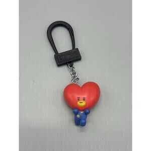 BT21 Red Heart Head Keychain Backpack Clip